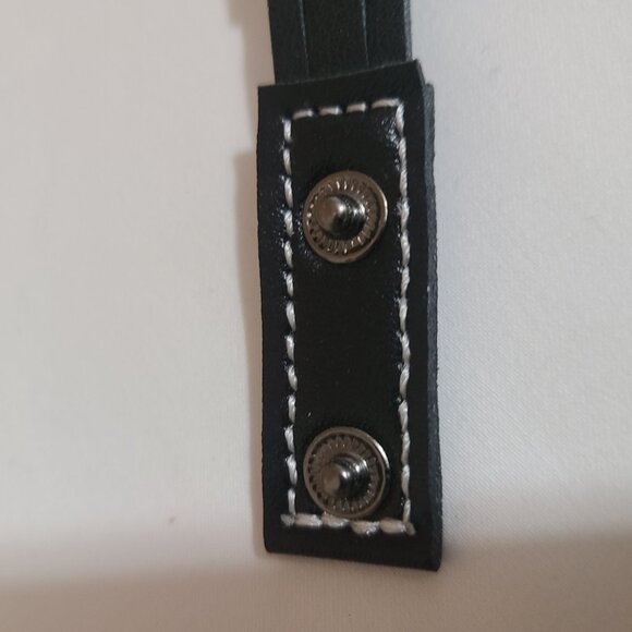 PISCES BLACK LEATHER ZODIAC CUFF NWT - Picture 4 of 7